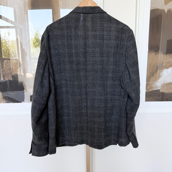 Good Man Brand Men's 2XL Gray Plaid Wool Blend Sport Coat Business Casual - Picture 8 of 13